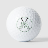 BESTER VATER BY PAR Funny Green Golf Clubs Golfball (Vorderseite)