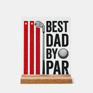 Bester Vater By Par Golf Dad Vintage Design_1 Acrylschild