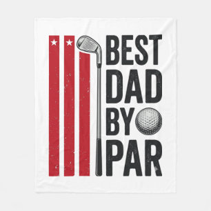 Bester Vater By Par Golf Dad Vintage Design_1 Fleecedecke