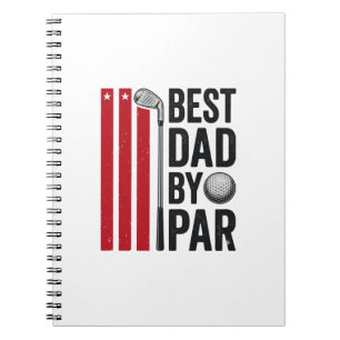 Bester Vater By Par Golf Dad Vintage Design_1 Notizblock