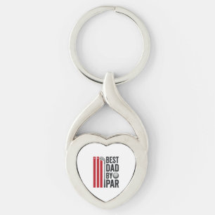 Bester Vater By Par Golf Dad Vintage Design_1 Schlüsselanhänger