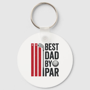 Bester Vater By Par Golf Dad Vintage Design_1 Schlüsselanhänger