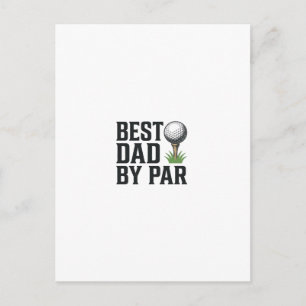 Bester Vater By Par Golf Vater Tag Vintage Design_ Postkarte