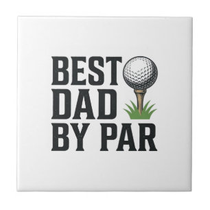 Bester Vater By Par Golf Vatertag Vintage Design_1 Fliese