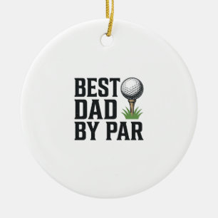 Bester Vater By Par Golf Vatertag Vintage-Design_1 Keramik Ornament