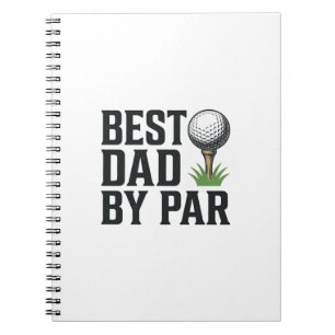 Bester Vater By Par Golf Vatertag Vintage Design_1 Notizblock