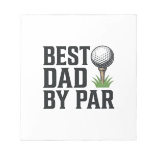 Bester Vater By Par Golf Vatertag Vintage Design_1 Notizblock