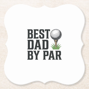 Bester Vater By Par Golf Vatertag Vintage Design_1 Untersetzer