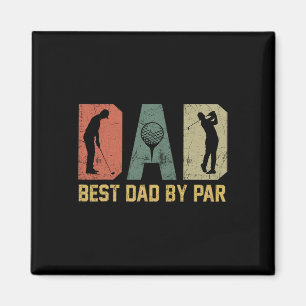 Bester Vater By Par Retro Vintage Vatertag Golf Lo Magnet
