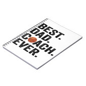 Bester Vater Coach je Basketball Pater Sportgesche Notizblock (Linke Seite)