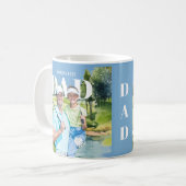 *Bester Vater Custom 2 Foto Collage Golfplatz Kaffeetasse (Vorderseite Links)