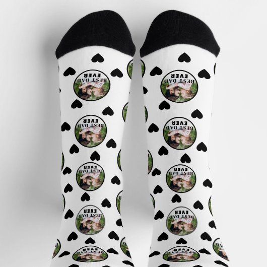 Bester Vater Custom Foto Vater Socken (Oben)