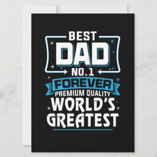 Bester Vater Dad Weltweit Bester Nr.1 Karte