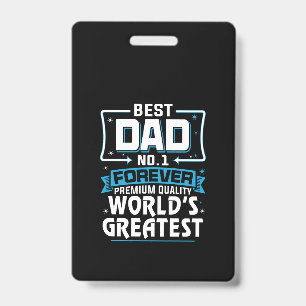 Bester Vater Dad Weltweit Großartigster Nr.1 Ausweis