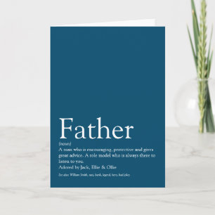 Bester Vater Daddy Papa Definition Blau Karte