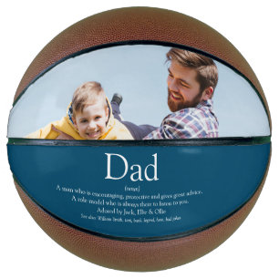 Bester Vater Daddy Papa Ever Definition Foto Blau Basketball