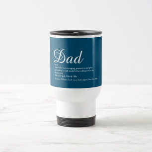 Bester Vater, Daddy, Vater Definition Blau Schrift Reisebecher