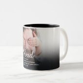 Bester Vater, Daddy, Vater Definitions-Script Foto Zweifarbige Tasse (VorderseiteRechts)