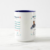 Bester Vater Dankbarkeitsbericht Vaterschafts-App Tasse (Zentrum)