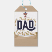 Bester Vater – Danke-Design Geschenkanhänger (Vorderseite)