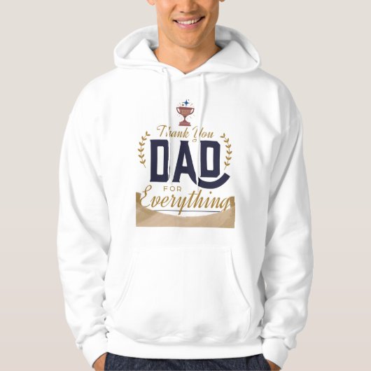 Bester Vater – Danke-Design Hoodie (Vorderseite)