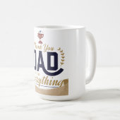 Bester Vater – Danke-Design Kaffeetasse (VorderseiteRechts)