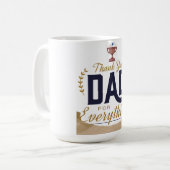 Bester Vater – Danke-Design Kaffeetasse (Vorderseite Links)