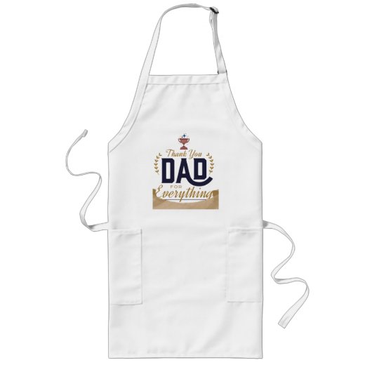 Bester Vater – Danke-Design Lange Schürze (Vorne)