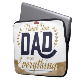 Bester Vater – Danke-Design Laptopschutzhülle (Vorderseite Links)