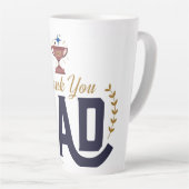 Bester Vater – Danke-Design Milchtasse (Rechte Ecke)