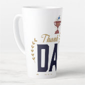 Bester Vater – Danke-Design Milchtasse (Linke Ecke)