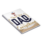 Bester Vater – Danke-Design Notizblock (Rechte Seite)