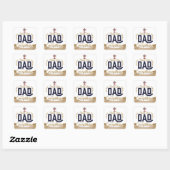 Bester Vater – Danke-Design Quadratischer Aufkleber (Blatt)