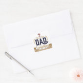 Bester Vater – Danke-Design Quadratischer Aufkleber (Umschlag)