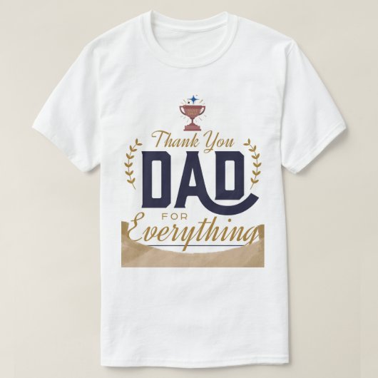 Bester Vater – Danke-Design T-Shirt (Design vorne)