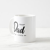 Bester Vater Datum Thypografie Vater etabliert Kaffeetasse (Vorderseite Links)