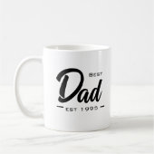 Bester Vater Datum Thypografie Vater etabliert Kaffeetasse (Links)