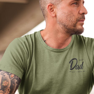 Bester Vater Datum Thypografie Vater etabliert T-Shirt