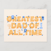 Bester Vater der Illustrierten Trophäe aller Zeite Postkarte (Vorderseite)