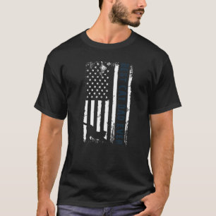 Bester Vater der Katze je amerikanischer Flaggenva T-Shirt