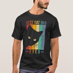Bester Vater der Katze je Retro Vintage Katze Dadd T-Shirt