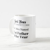 Bester Vater der Tasse der Zeitungsfront (Vorderseite Links)