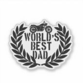Bester Vater der Welt Aufkleber (Vorderseite)