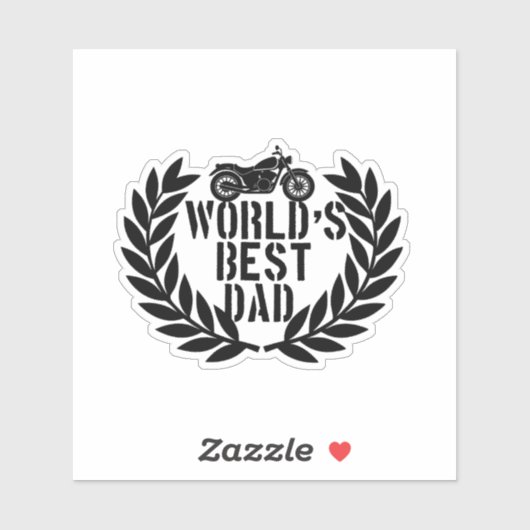 Bester Vater der Welt Aufkleber (Blatt)