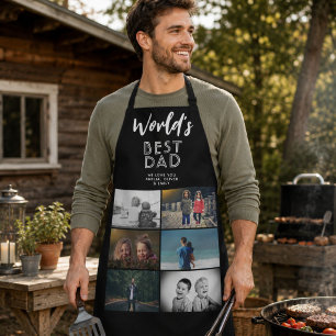 Bester Vater der Welt Benutzerdefinierte 6-Foto-Co Schürze