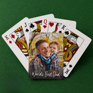 Bester Vater der Welt Benutzerdefiniertes Foto Spielkarten