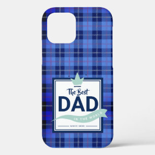 Bester Vater der Welt Blaue Tartan-Krone Spielt Ca Case-Mate iPhone Hülle