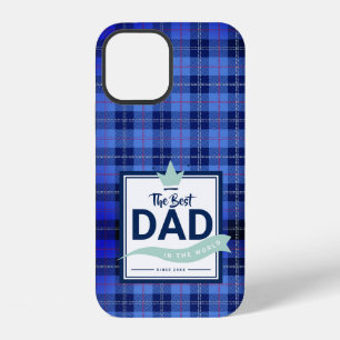 Bester Vater der Welt Blaue Tartan-Krone Spielt Ca iPhone 12 Hülle