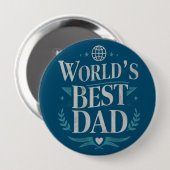 Bester Vater der Welt Button (Vorne & Hinten)
