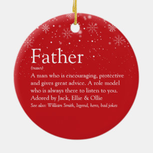 Bester Vater der Welt Daddy Vater Definition Foto Keramik Ornament